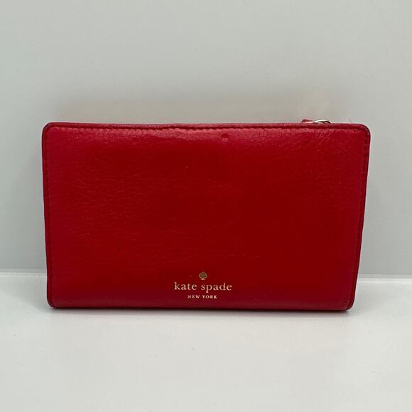 KATE SPADE New York Mikey Heirloom Red Dot Bifold Wallet - Picture 2 of 6